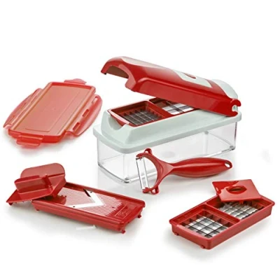 Imagen de Genius Nicer Dicer Smart, 9 Piezas, Cortar, Cortar en Tacos, Rallar, Pelar, Guardar, Cortador de Frutas y Verduras