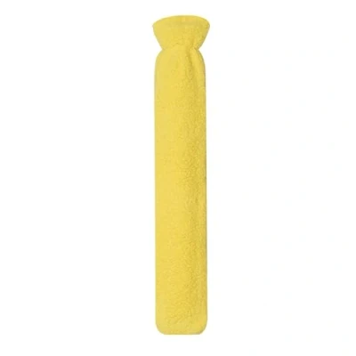 Imagen de Bolsa de agua calda in tubo Premium con copertura pelliccia di orsetto, bottiglia dell&#039;acqua calda, 77 cm x 13 Certificato BS1970:2012 Testato da TÜV Rheinland (Amarillo)