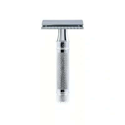 Imagen de Edwin Jagger DES89KNBLAMZ Maquinilla de afeitar manual doble filo con mango corto, ecológica y reutilizable para hombres mujeres, crema o jabón (moleteada)