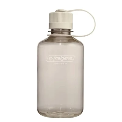Imagen de Nalgene Sustain Tritan Botella de agua sin BPA hecha con material derivado del 50% residuos plásticos, 16 onzas, boca estrecha, algodón