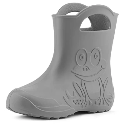 Imagen de Ladeheid Botas de Agua para Niños en EVA Unisexo Goma Impermeables y Niñas Zapatos Lluvia Infantiles Calzado LA CA 01 (Gris, 28/29 EU)