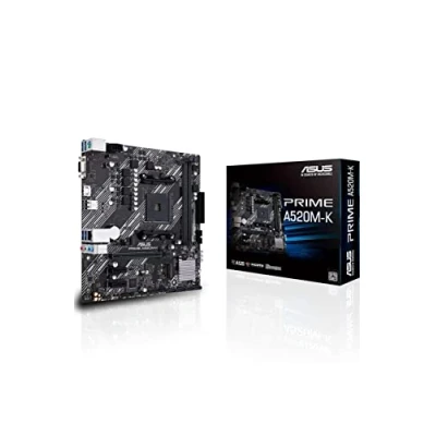 Imagen de ASUS Prime A520M K Placa Base Micro ATX AMD A520 (Ryzen 4000 AM4) con Ranura M.2, 1 GB Ethernet, HDMI/D Sub, SATA 6 Gbps, USB 3.2 Gen Type A