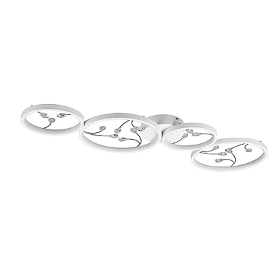 Imagen de Trio Lighting Lámpara de techo LED Groovy 4 luces blanca 4.000K