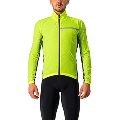 Imagen de Castelli 4521511 SQUADRA STRETCH JKT Jacket Hombre YELLOW FLUO/DARK GRAY Tamaño XS
