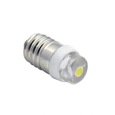 Imagen de Ruiandsion 1 bombilla LED E10 blanca CC 1,5 V 0,5 W para antorcha, linterna, faro, tierra negativa