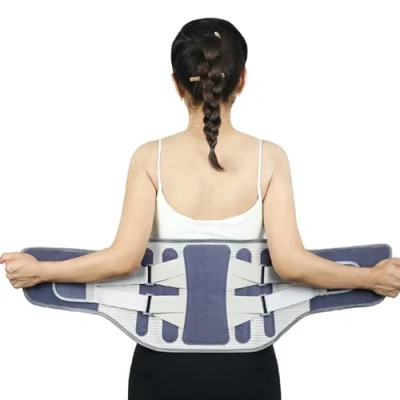 Imagen de OAJABBGE Faja lumbar con acolchado lumbar, soporte transpirable, correa elástica ajustable para deportistas y
