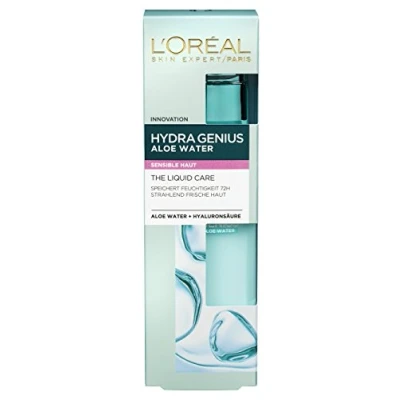 Imagen de L&#039;Oreal Paris Hydra Genius Crema hidratante con ácido hialurónico y aloe agua para piel sensible, 70 ml, 1 unidad