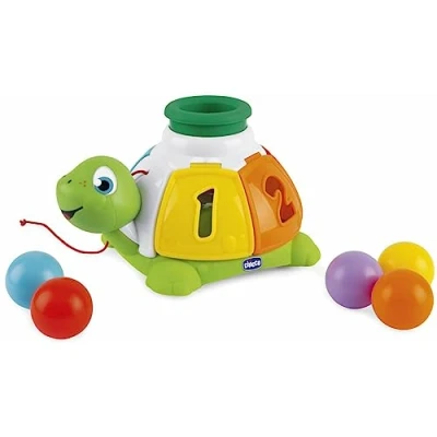 Imagen de Chicco Tortuga Sorpresa, Juguete Electrónico Clasificador de Formas con 5 Bolas Colores, Actividades Manuales Divertidas y Melodías, Juguetes Educativos para Niños 1 a 4 Años