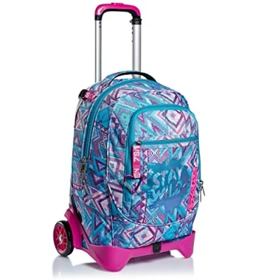 Imagen de Seven Mochila con Ruedas, JACK 2WD WILD FEELING, Bolsa ruedas para libros, 3 en 1, Desmontable+Trolley, chicos&amp;chicas la escuela, el deporte, tiempo libre, funda portátil