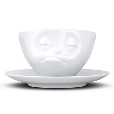 Imagen de Fifty Eight KaffeeTasse verpennt weiß Taza Cafe con Leche, Porcelana, Blanco, 12 x 10 cm