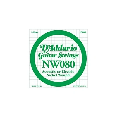 Imagen de D&#039;Addario NW080 .080 Nickel Wound Single String for Electric Guitar