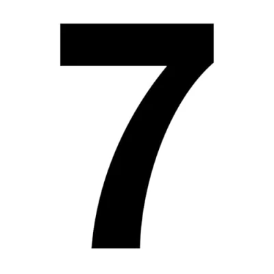 Imagen de Números adhesivos, Nr. 7 en color negro, altura de 10 cm, autoadhesivo para número casa, pegar exteriores, buzón, puerta, resistente a la intemperie, kfz_673_7