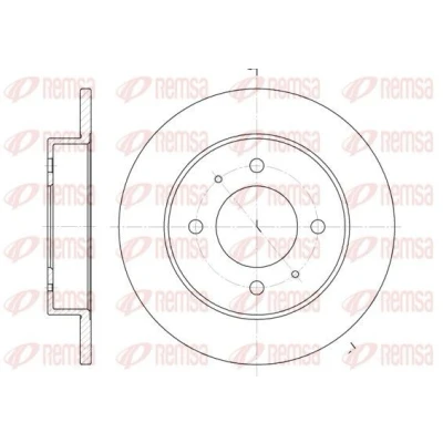 Imagen de REMSA 6627.00 Disco de freno Eje trasero 258, 258 10 4 macizo HYUNDAI: COUPE, Elantra III Hatchback, LANTRA 2