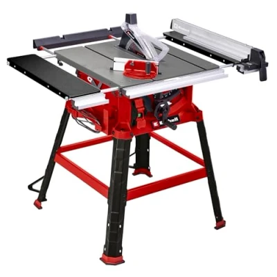 Imagen de Einhell Sierra de mesa circular TC TS 2225 U (máx. 2200W, arranque suave, Ø254 x Ø30 mm hoja, tope paralelo/angular, ajuste altura hasta 80mm) Negro Y Rojo