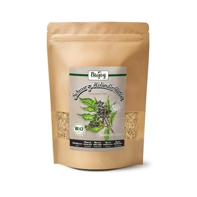 Imagen de Biojoy Flores de Saúco Negro BÍO (250 g), secadas y cortadas, ideales para Infusión (Sambucus nigra)