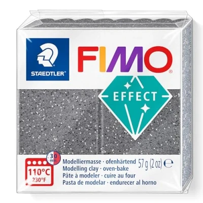Imagen de STAEDTLER 8010 803 FIMO Effect Arcilla de modelado polimérica endurecida al horno, granito piedra (1 bloque 57 g)