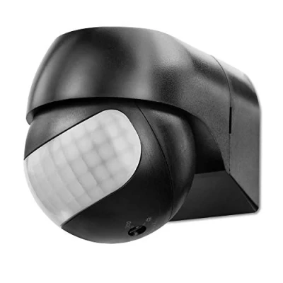 Imagen de Conecto CC IM081 Detector de Movimiento infrarrojo Montaje en Interior/Exterior, Negro, Giratorio, Clase protección: IP44, 180 / Rango Trabajo 12m