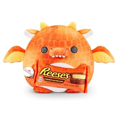 Imagen de Snackles Series 1 Wave 2 Dragon (Reese&#039;s), Surprise Medium Plush, Ultra Soft 35 cm, Collectible Plush with Real Brands, (Reese&#039;s)