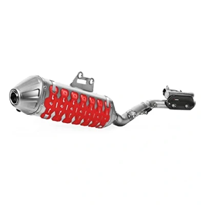 Imagen de POLISPORT 8484100004 ARMADILLO EXTREME protector de silenciador universal 30cm fabricado en acero inoxidable y elastómero ligero resistente a altas temperaturas e impactos color rojo