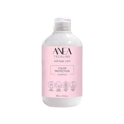 Imagen de Anea Techline Champú Protección del Color, Hidrata y Protege el Cabellos Teñidos, Color Protection Shampoo, Vegano, Sin Siliconas
