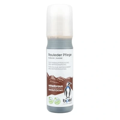 Imagen de biped cuidado del ante para avivar el color e impermeabilizar tubo con aplicador de esponja y nobuk 75 ml z2790(marrón medio)