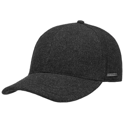 Imagen de Stetson Gorra de Béisbol con Orejeras Vaby Cachemira, Hombre Visera y Protector Cuello Lana otoño/Invierno Antracita XXL (62 63 cm)