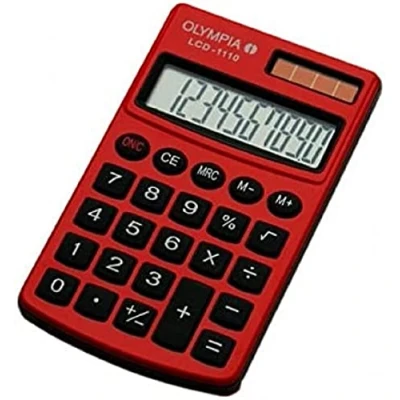 Imagen de Olympia LCD 1110 Calculadora de bolsillo, color rojo