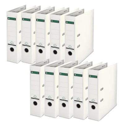Imagen de LEITZ Lever Arch File PP A4 80mm Wht