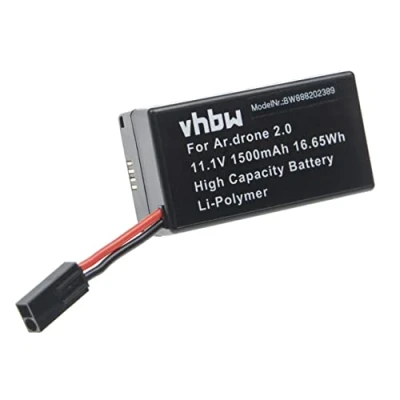 Imagen de vhbw Batería Recargable Compatible con Parrot AR Drone 1,0, 2,0, 2.0 HD dron, multicóptero, cuadricóptero (1500 mAh, 11,1 V, polímero de Litio)