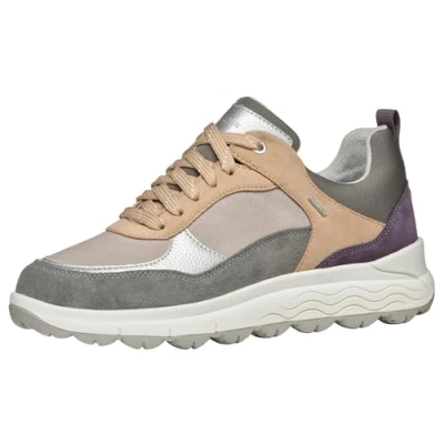 Imagen de Geox D Spherica 4x4 B ABX, Zapatillas Mujer, Dk Grey Purple, 37 EU