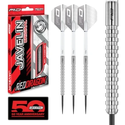 Imagen de RED DRAGON Javelin: 20g Dardos de Tungsteno Punta Acero con Plumas y Eje