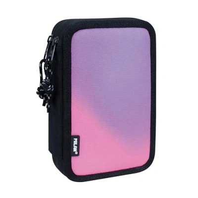 Imagen de Plumier 2 pisos con contenido Sunset, negro y rosa MILAN®