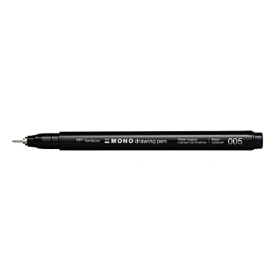 Imagen de Tombow Rotulador punta fina MONO Drawing Pen 005 (0,20 mm.) Fineliner para contornos, ilustraciones, esbozos Color Negro