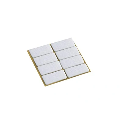 Imagen de Metafranc 645136 Protectores de fieltro para muebles y sillas, autoadhesivos, 8 unidades, color blanco, 22 x 36 mm (8 Stück)
