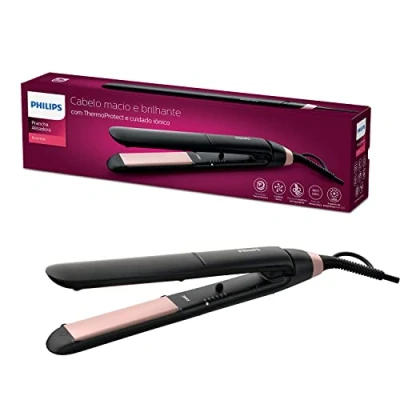 Imagen de Plancha de pelo Philips BHS378/00, Cerámica, Cuidado iónico, 230 C, Negro Rosa