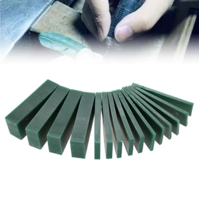 Imagen de 15 PCS 4/6/8/21/23mm Espesor Pieza de Cera Talla Verde, Herramienta FabricacióN Grabado Joyería Molde Anillo SóLida para PráCtica
