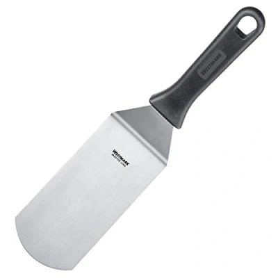 Imagen de Westmark Espátula profesional para grill, Angulada, Flexible, Cerrada, Tamaño de la hoja: 7,5 x 15 cm, Longitud: 31,5 Acero inoxidable / plástico, Master Line, Negro/plateado, 13362270