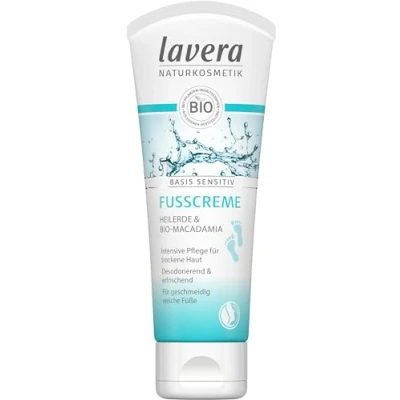 Imagen de lavera Fuss Crema Base Sensitiv ∙ erfris chend &amp; desodorierend para geschmeidig pies suaves bio de macadamia geoterapia Planta Agentes 4 unidades (4 x 75 ml)