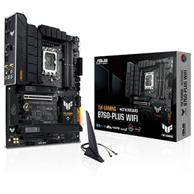 Imagen de TUF Gaming B760 PLUS WiFi Placa Base ATX Intel (LGA 1700) con DDR5, Ranura PCIe 5.0, 3X 4.0 M.2, 12+1 DrMOS, 2.5Gb Ethernet, DisplayPort, HDMI, USB 3.2 Gen 2 Tipo C, Aura Sync