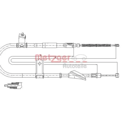 Imagen de METZGER 17.2515 Cable de Freno Mano Atrás izquierda 1504/1318 Tambor COFLE