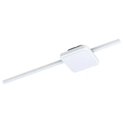 Imagen de Eglo LED lámpara de techo Sarginto, 2 llamas minimalista, salón metal, plástico en blanco, blanco cálido, angular