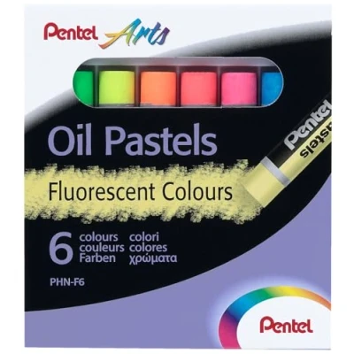 Imagen de Pentel PHN F6 pasteles fluorescentes, paquete de 6