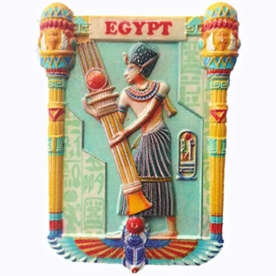Imagen de imán para nevera 3D Egipto, decoración el hogar y la cocina de polirresina artesanal, regalo recuerdo viaje