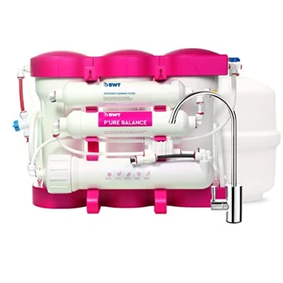 Imagen de BWT PURE BALANCE Osmosis Inversa domestica 75 GPD Relación 1:1 Puro a Drenaje 6 Etapas Elimina el 99.9% de las Impurezas Incluyendo PFAS PFOA/PFOS Certificado NSF/ANSI y Probado por WQA