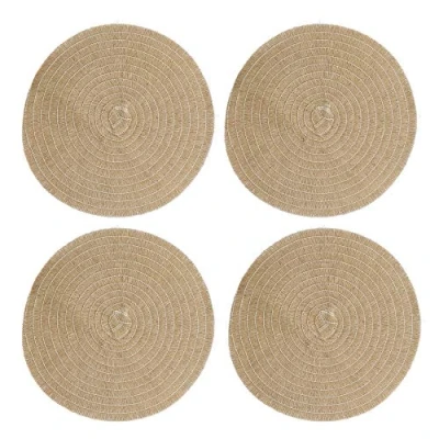 Imagen de Creative Tops Juego de 4 Salvamanteles Redondos Arpillera Natural 41cm