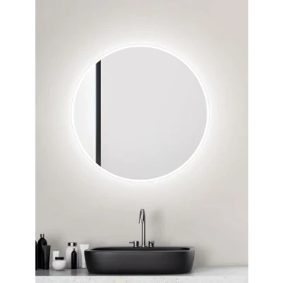 Imagen de Talos Espejo de baño LED Redondo, diámetro 60 cm, Pared con iluminación, Apto para ambientes húmedos Gracias al Cuerpo Aluminio, Color luz Blanco Neutro