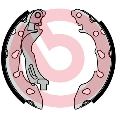 Imagen de BREMBO S 24 553 Zapatas de freno 180 32 con palanca mano FIAT: Panda II Hatchback, 500 C Cabrio, FORD: KA Hatchback norauto,