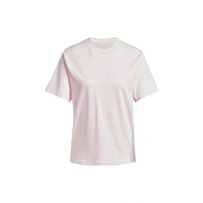 Imagen de adidas Mujer Essentials 3 Stripes Cotton T Shirt, Clear Pink/White, XS