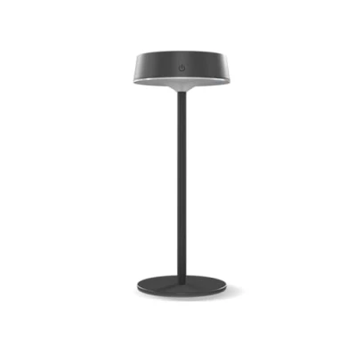 Imagen de CALEX Serino Lámpara solar de mesa, luz inalámbrica, interior y exterior, iluminación recargable, funciona con pilas, control táctil, regulable, color negro