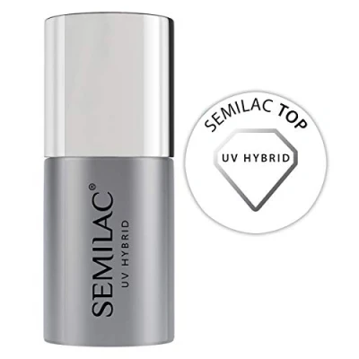 Imagen de Semilac Esmalte de uñas superior 11 ml UV LED Soak Off Gel Nail para protección del color, brillante y transparente, fácil aplicar
